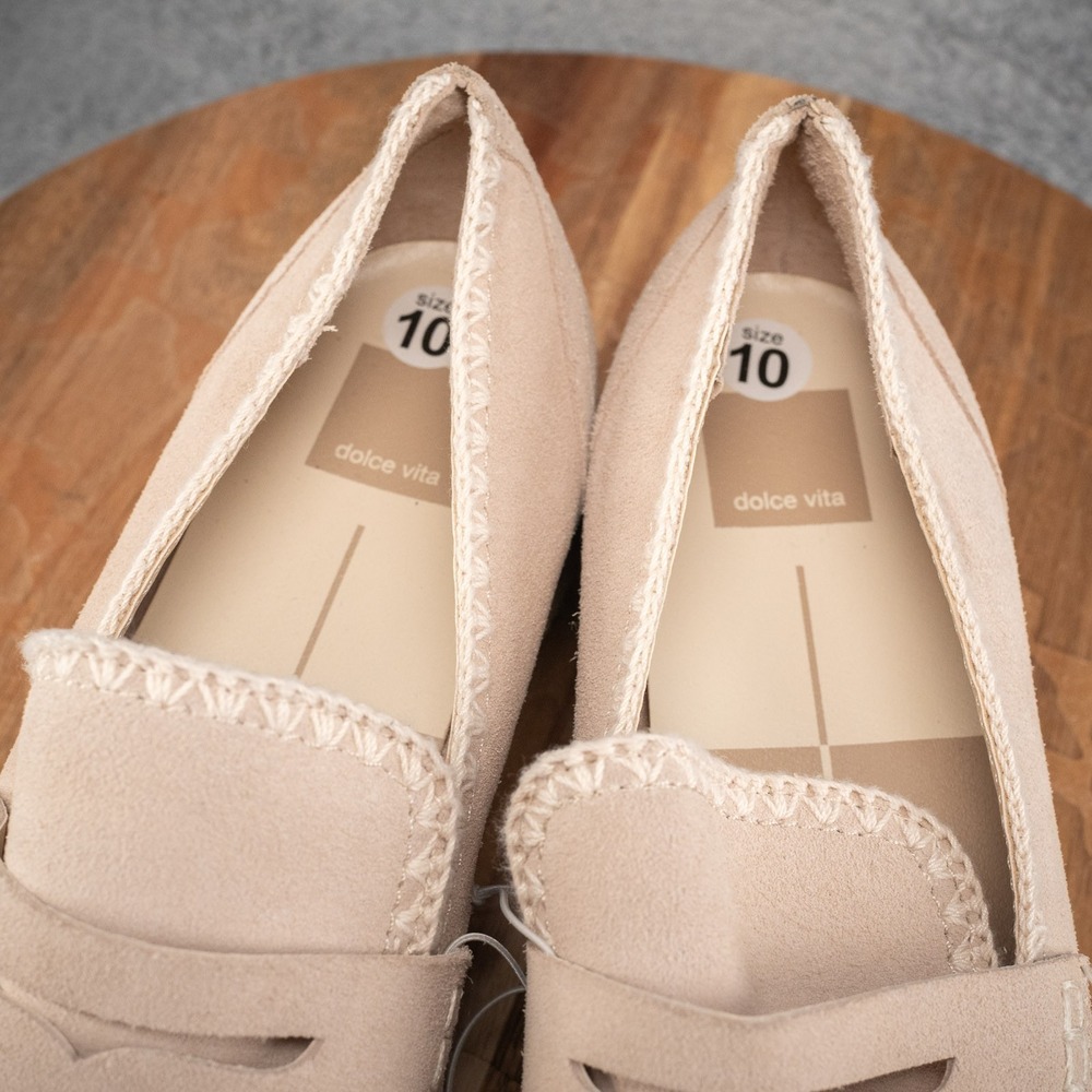 Dolce Vita Janine Platform Sneaker Loafer‎ Women's Size 10 Bone Nude Suede - Picture 5 of 6